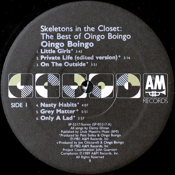 Oingo Boingo : Skeletons In The Closet: The Best Of Oingo Boingo (LP,Compilation)