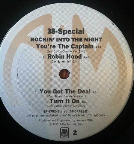 38 Special (2) : Rockin' Into The Night (LP,Album,Stereo)