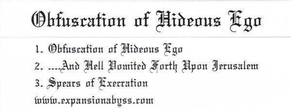 Blood Ouroboros : Obfuscation Of Hideous Ego ()