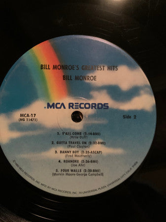 Bill Monroe : Bill Monroe's Greatest Hits (LP,Compilation,Reissue)