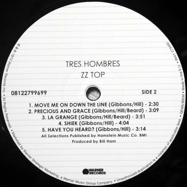 ZZ Top : Tres Hombres (LP,Album,Reissue,Remastered,Repress)