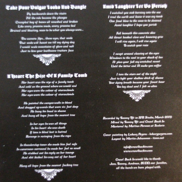 Crawl Back In : Hang All Hope From The Nearest Tree (10")