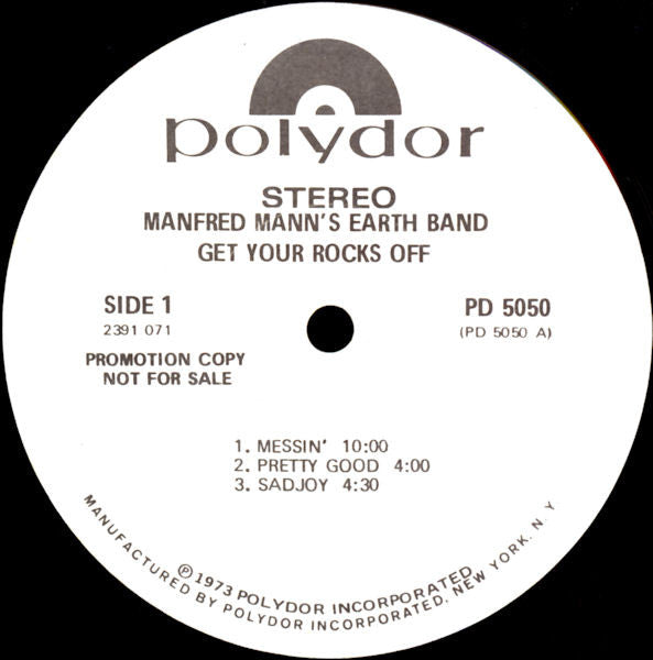 Manfred Mann's Earth Band : Get Your Rocks Off (LP,Album,Promo)