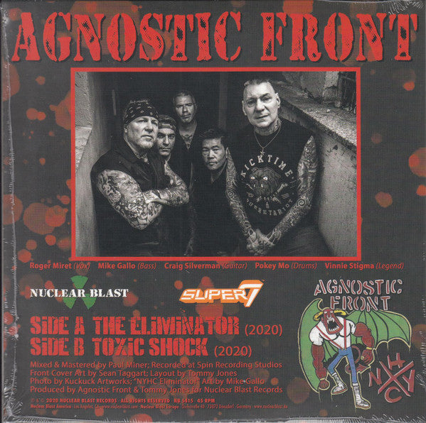 Agnostic Front : The Eliminator 2020 7" (7",45 RPM,Limited Edition)