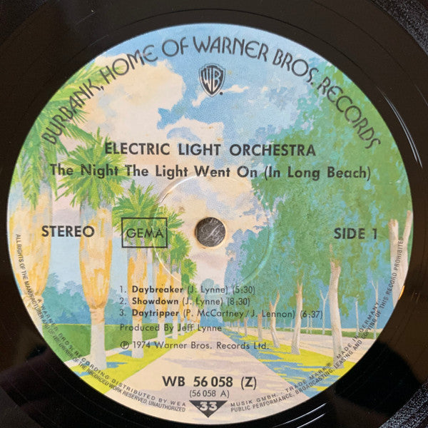 Electric Light Orchestra : The Night The Light Went On (In Long Beach) (LP,Album)