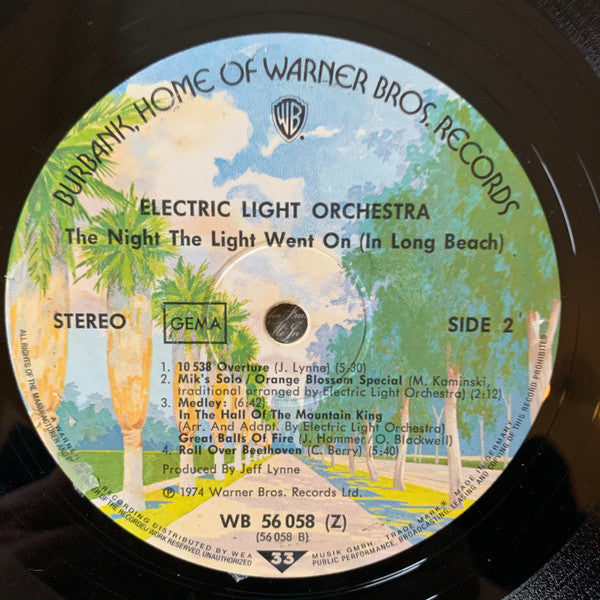 Electric Light Orchestra : The Night The Light Went On (In Long Beach) (LP,Album)