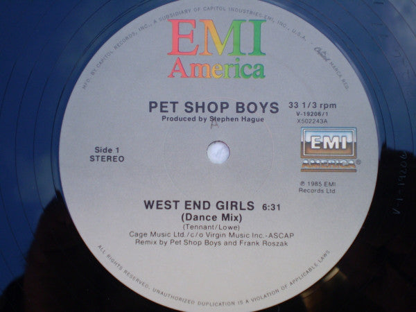 Pet Shop Boys : West End Girls (12",33 ⅓ RPM,Single)