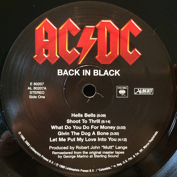 AC/DC : Back In Black (LP,Album,Reissue,Remastered,Stereo)