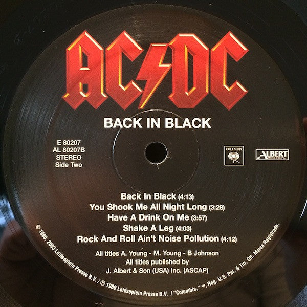 AC/DC : Back In Black (LP,Album,Reissue,Remastered,Stereo)