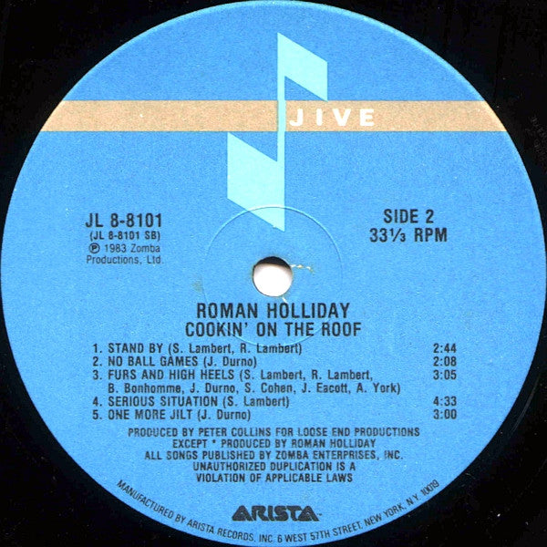 Roman Holliday : Cookin' On The Roof (LP,Album)