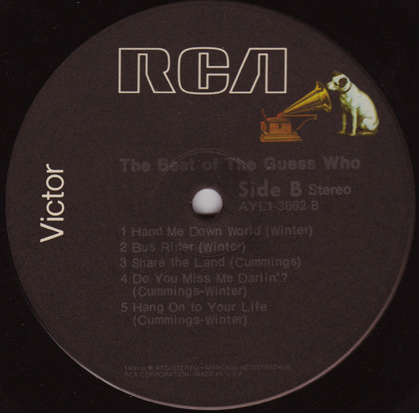 Guess Who, The : The Best Of The Guess Who (LP,Compilation,Reissue)