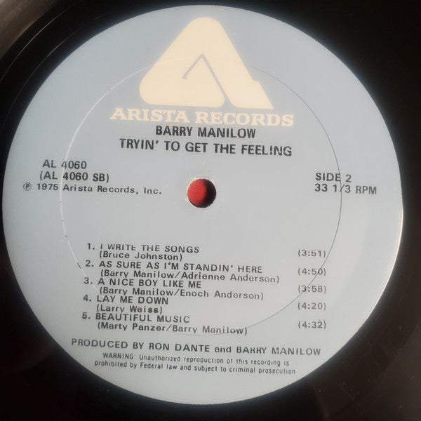 Barry Manilow : Tryin' To Get The Feeling (LP,Album)