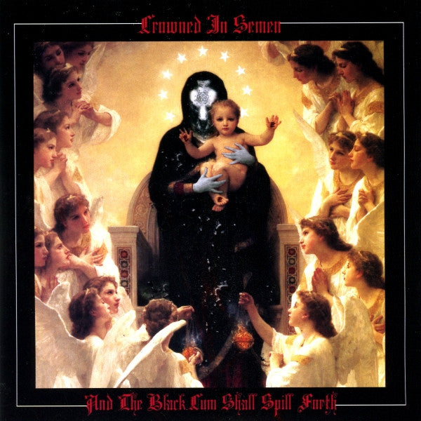 Typhus / Crowned In Semen : We Rape The Cunt Of The Virgin Mary / And The Black Cum Shall Spill Forth (7",33 ⅓ RPM,EP)