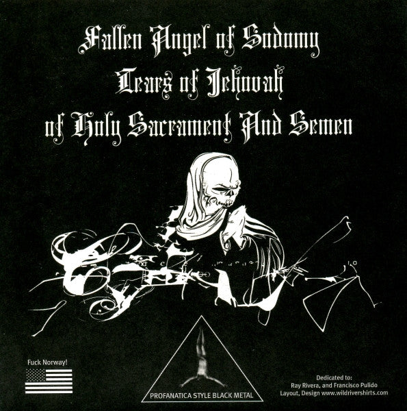 Typhus / Crowned In Semen : We Rape The Cunt Of The Virgin Mary / And The Black Cum Shall Spill Forth (7",33 ⅓ RPM,EP)