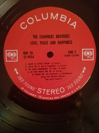 Chambers Brothers, The : Love, Peace And Happiness / Live At Bill Graham's Fillmore East (LP,Album,Stereo)