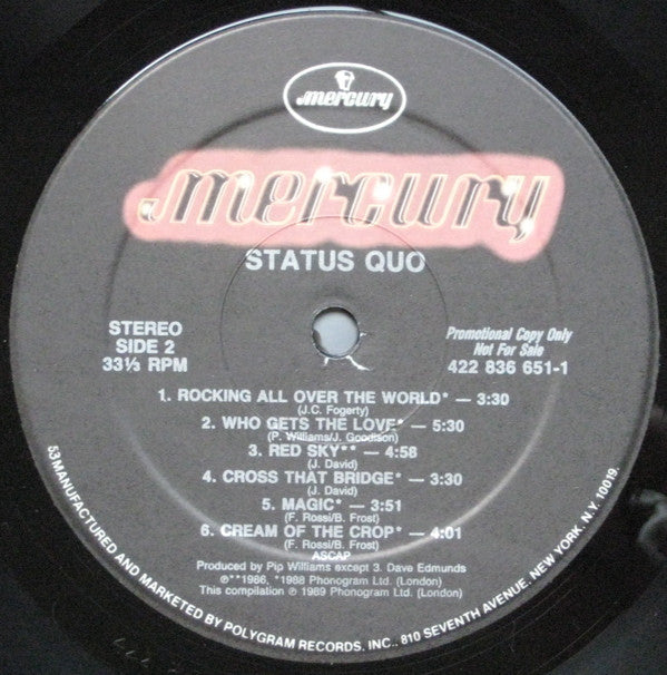 Status Quo : Status Quo (LP,Compilation,Promo)