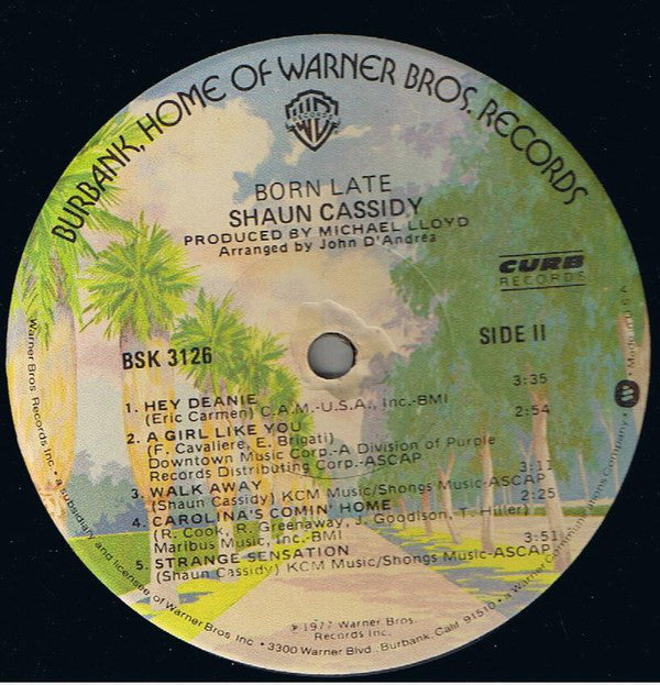 Shaun Cassidy : Born Late (LP,Album)