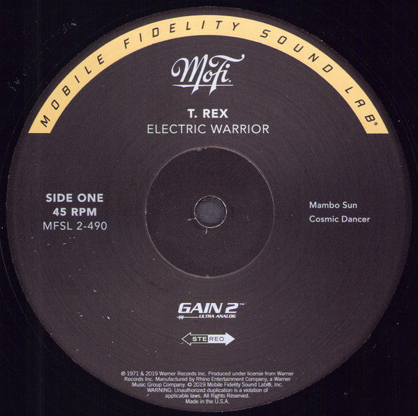 T. Rex : Electric Warrior (12",45 RPM,Album,Numbered,Reissue,Remastered,Special Edition)