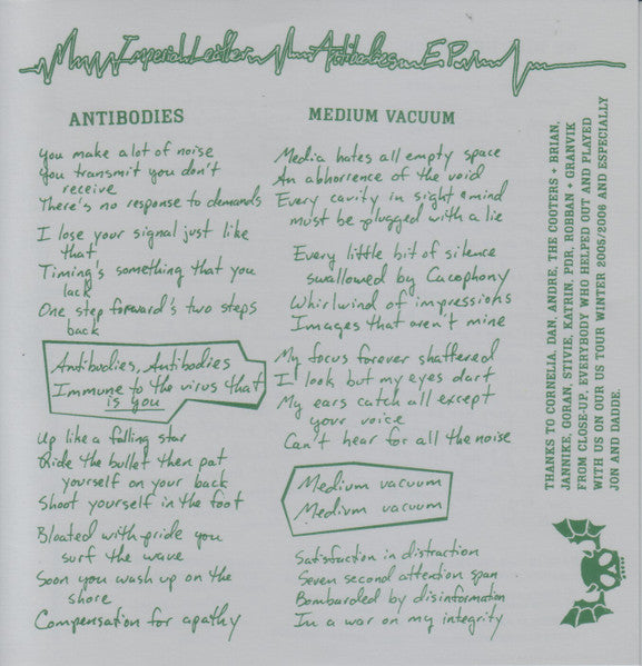 Imperial Leather : Antibodies E.P. (7",45 RPM,EP)
