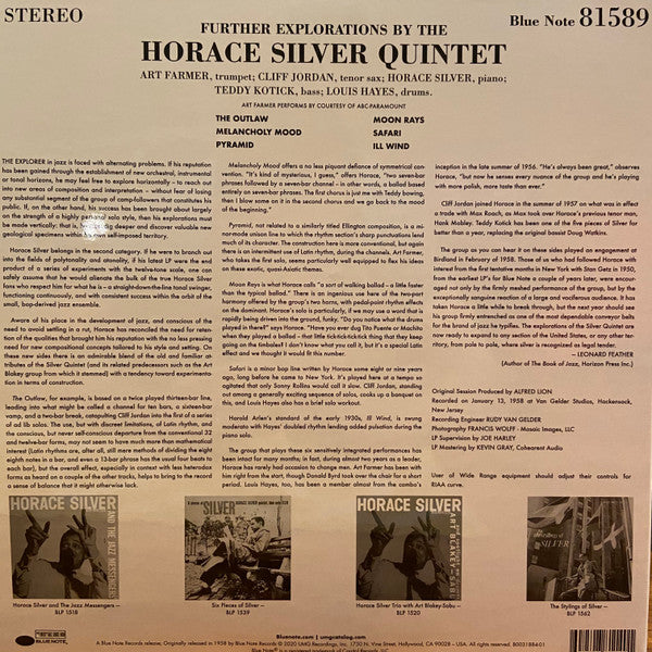 Horace Silver Quintet, The : Further Explorations (LP,Album,Reissue,Stereo)