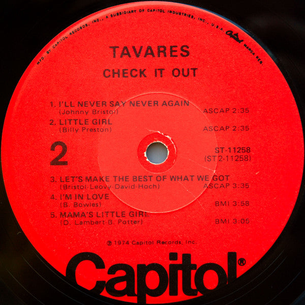 Tavares : Check It Out (LP,Album)