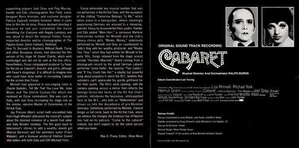 Ralph Burns : Cabaret - Original Sound Track Recording (Album,Reissue,Remastered)