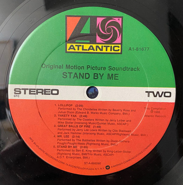 Various : Stand By Me (Original Motion Picture Soundtrack) (LP,Compilation,Club Edition)