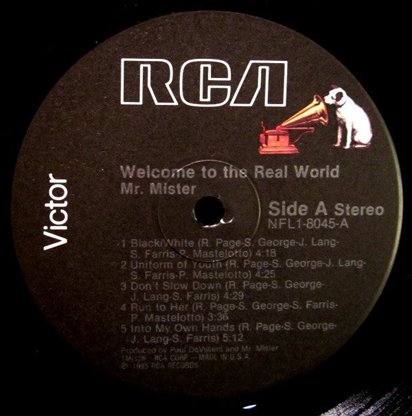 Mr. Mister : Welcome To The Real World (LP,Album,Stereo)
