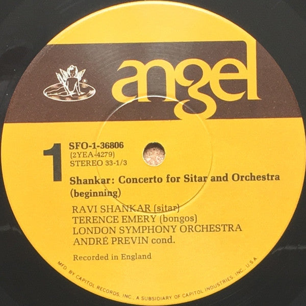 Ravi Shankar, André Previn, London Symphony Orchestra, The : Shankar: Concerto For Sitar & Orchestra (LP,Album,Stereo)
