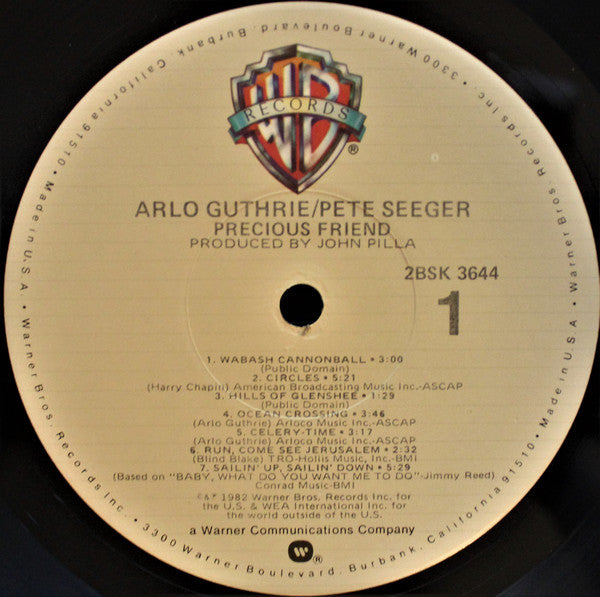 Arlo Guthrie / Pete Seeger : Precious Friend (LP,Album)