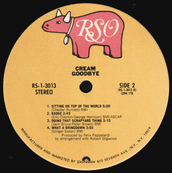 Cream (2) : Goodbye (LP,Album,Reissue)