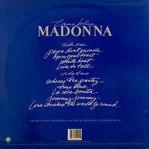 Madonna : True Blue (LP,Album,Stereo)