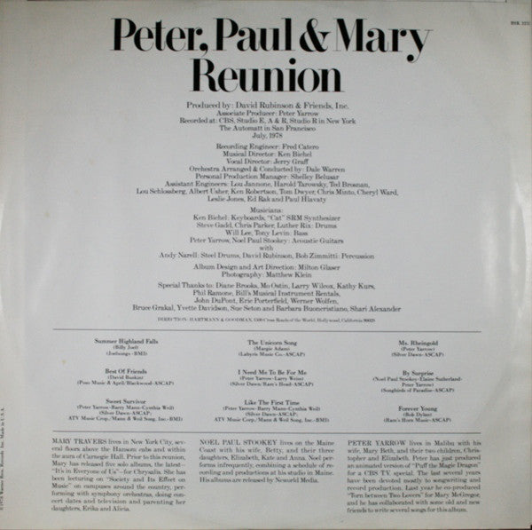 Peter, Paul & Mary : Reunion (LP,Album)