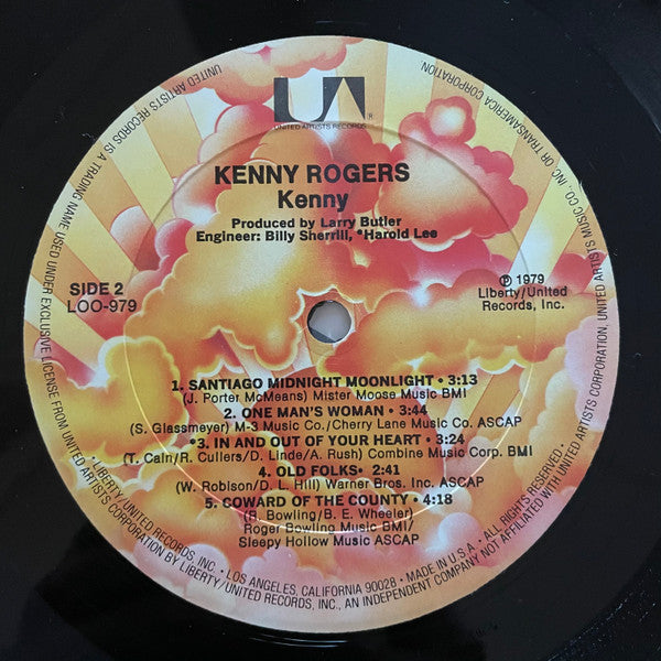 Kenny Rogers : Kenny (LP,Album,Repress)