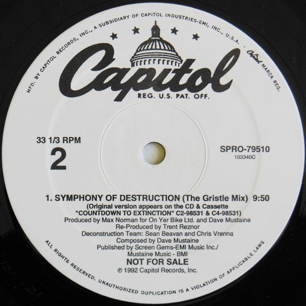 Megadeth : Symphony... (12",33 ⅓ RPM,Single,Promo)