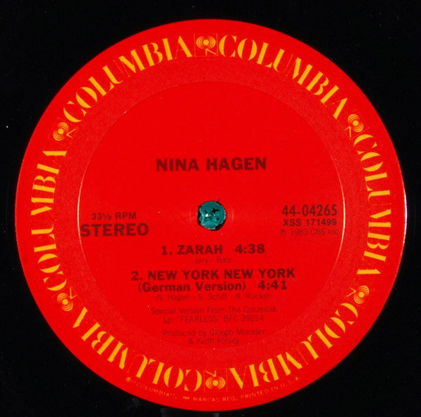 Nina Hagen : New York New York (12",33 ⅓ RPM)
