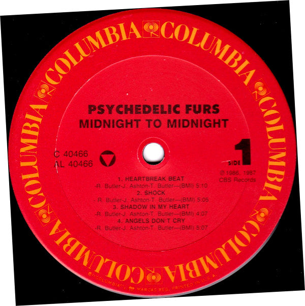 Psychedelic Furs, The : Midnight To Midnight (LP,Album)