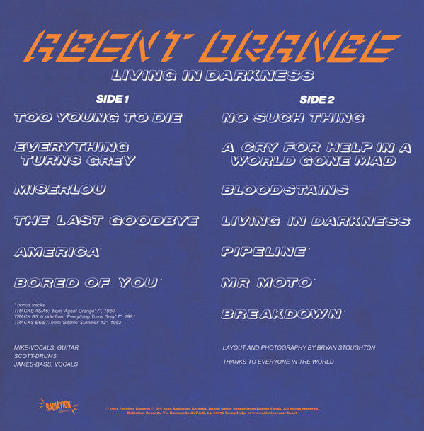 Agent Orange (7) : Living In Darkness (LP,Album,Reissue)