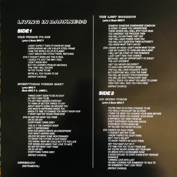 Agent Orange (7) : Living In Darkness (LP,Album,Reissue)