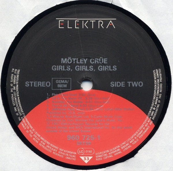 Mötley Crüe : Girls, Girls, Girls (LP,Album)