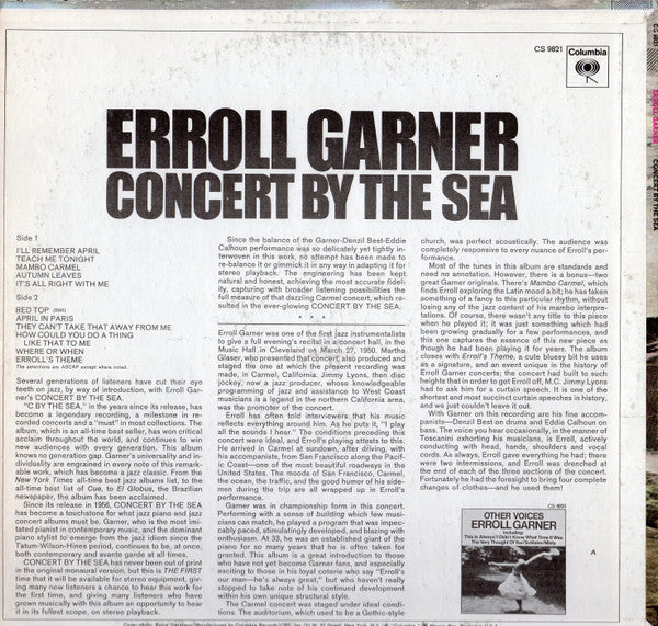 Erroll Garner : Concert By The Sea (LP,Album,Reissue,Stereo)