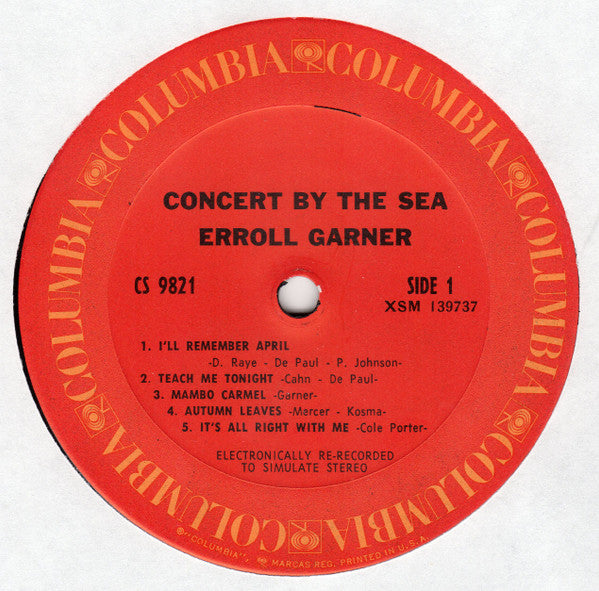 Erroll Garner : Concert By The Sea (LP,Album,Reissue,Stereo)