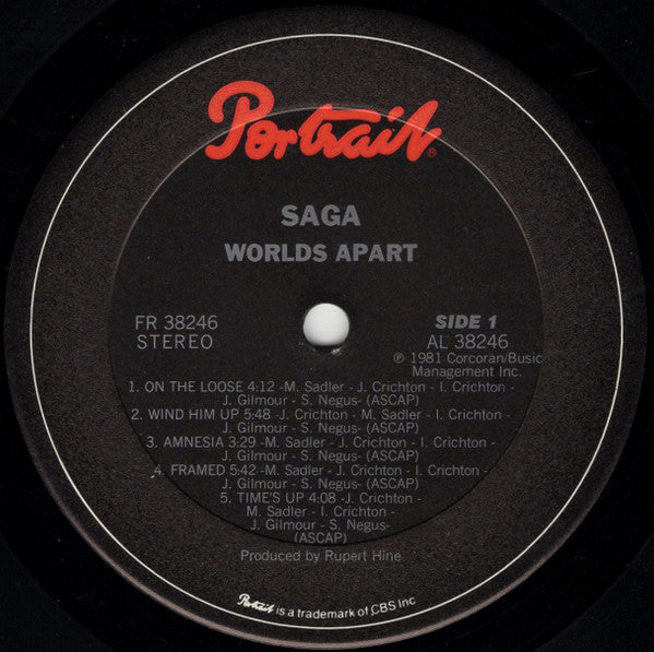 Saga (3) : Worlds Apart (LP,Album,Reissue,Stereo)
