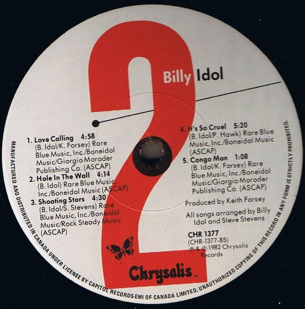 Billy Idol : Billy Idol (LP,Album)