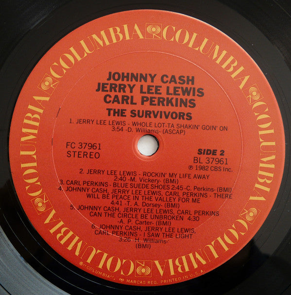 Johnny Cash, Jerry Lee Lewis, Carl Perkins : The Survivors (LP,Album)
