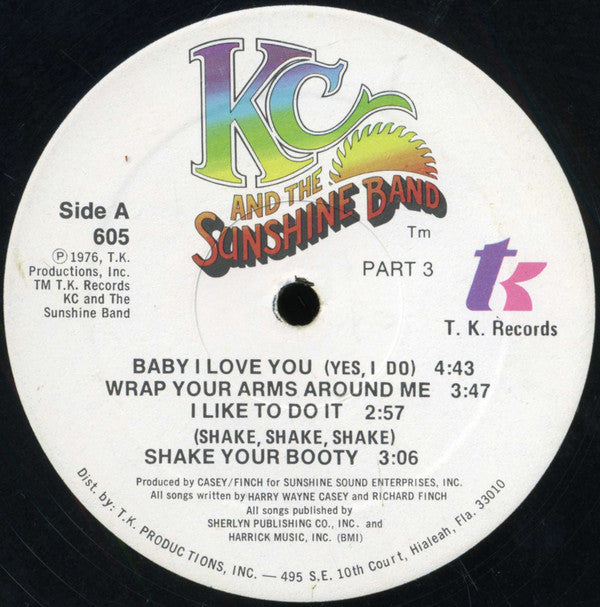 KC & The Sunshine Band : Part 3 (LP,Album,Stereo)