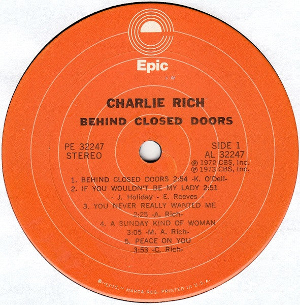 Charlie Rich : Behind Closed Doors (LP,Album,Reissue)