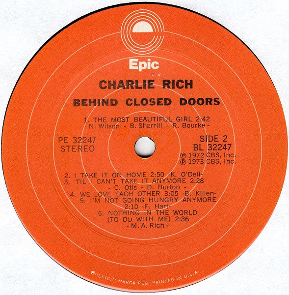 Charlie Rich : Behind Closed Doors (LP,Album,Reissue)