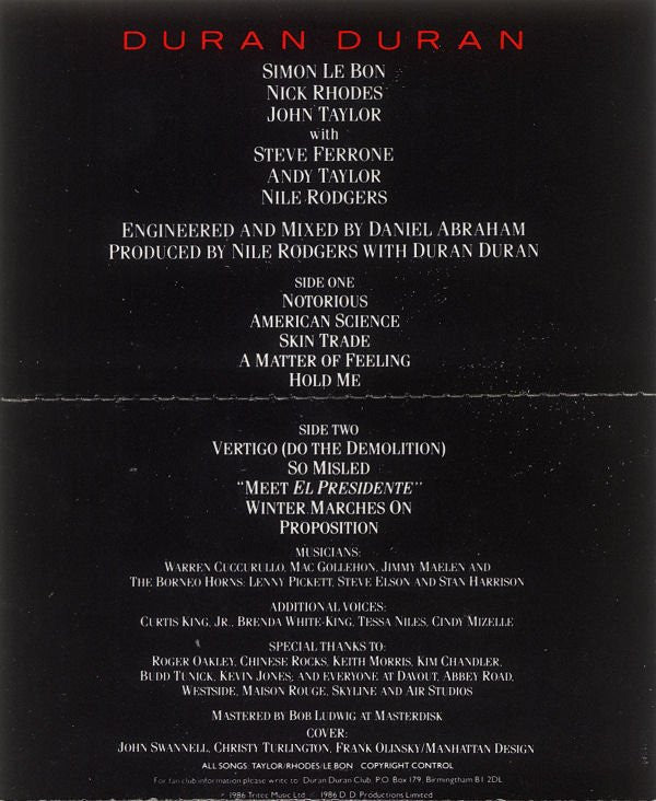 Duran Duran : Notorious (Album)