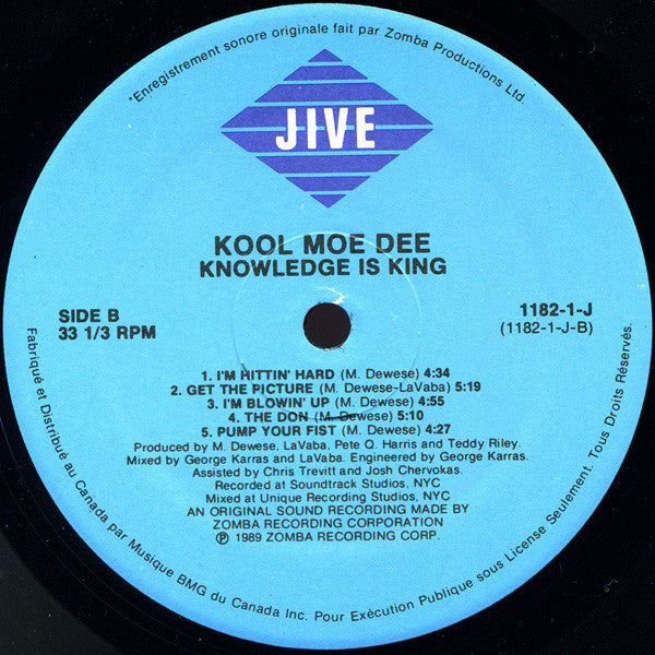 Kool Moe Dee : Knowledge Is King (LP,Album)
